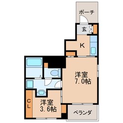 モデッサ芳野Nの物件間取画像